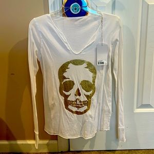 Zadig & Voltaire Gold Skull Shirt
